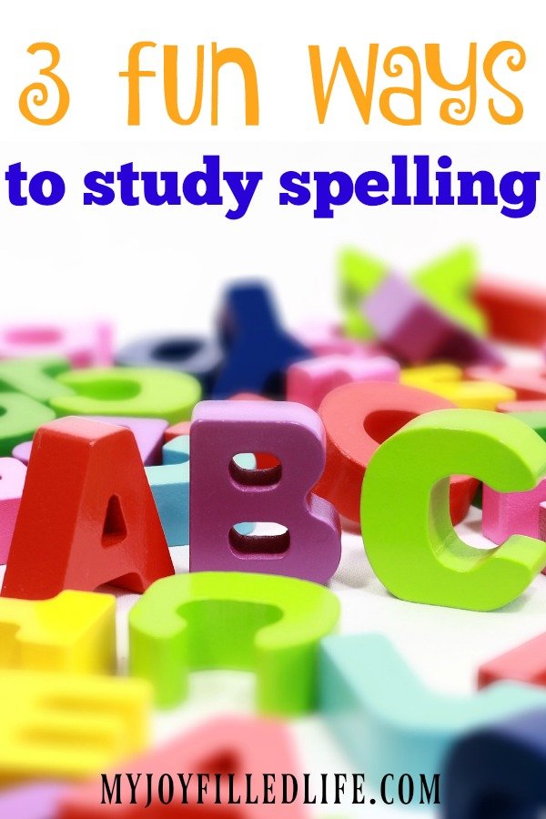 3 Fun Ways to Study Spelling