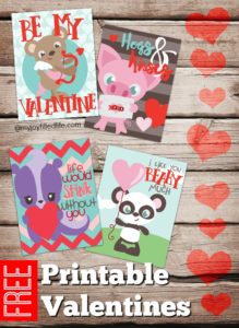FREE Printable Animal Valentines