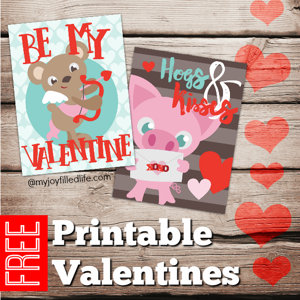 FREE Printable Animal Valentines