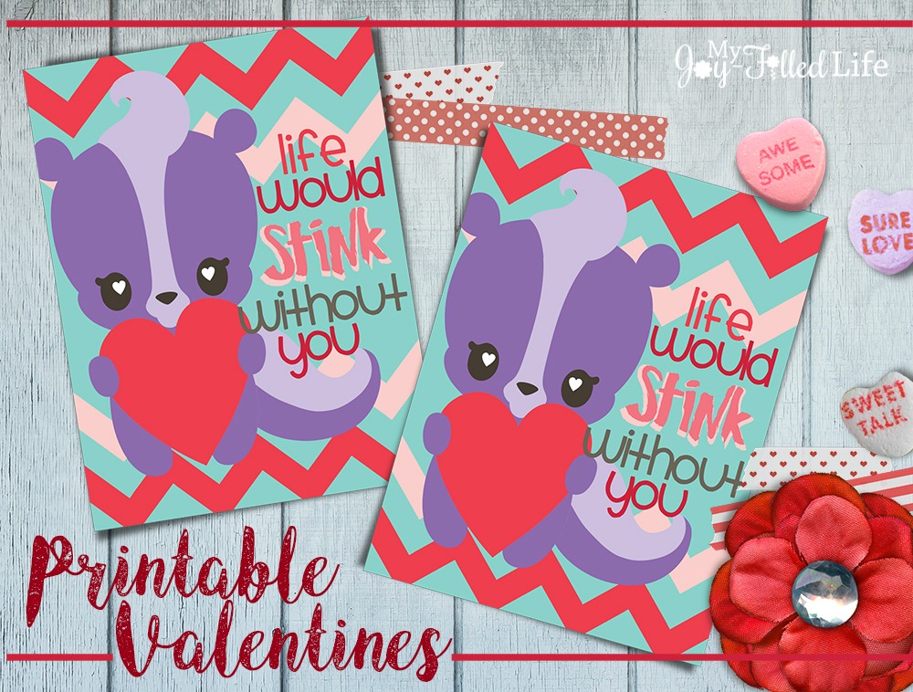 FREE Printable Animal Valentines