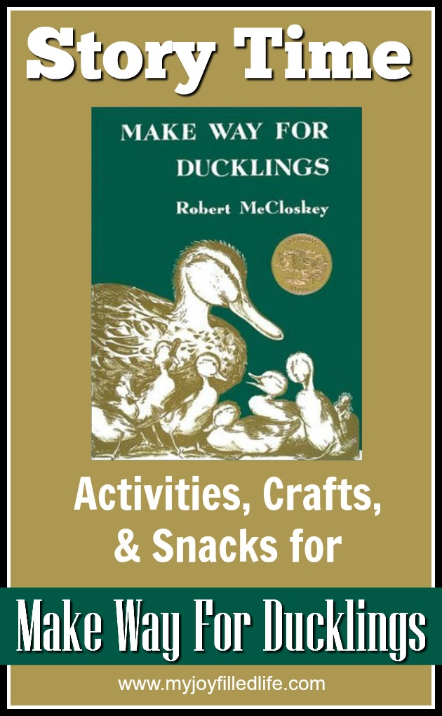 Make Way For Ducklings - Story Time Activities