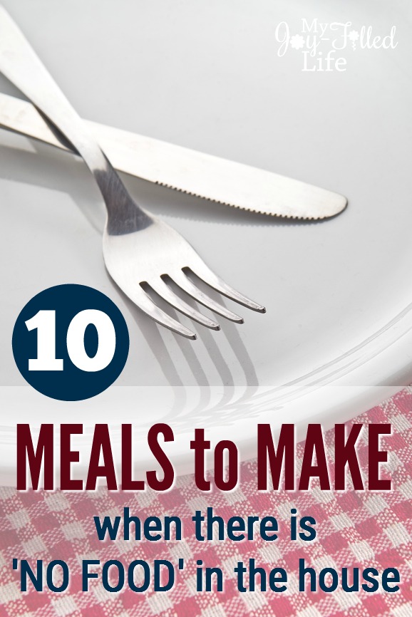 Is food scarce in your house because you haven't had time to run to the store or maybe payday is still a few days away? Try some of these meals ideas to tide you over. Ten Meals to Make When There is No Food in the House