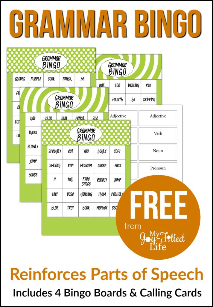 Grammar Bingo - FREE Printable
