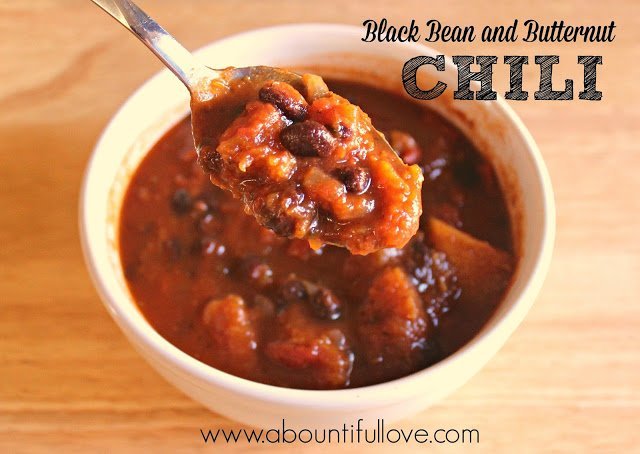 crockpot black bean and butternut chili