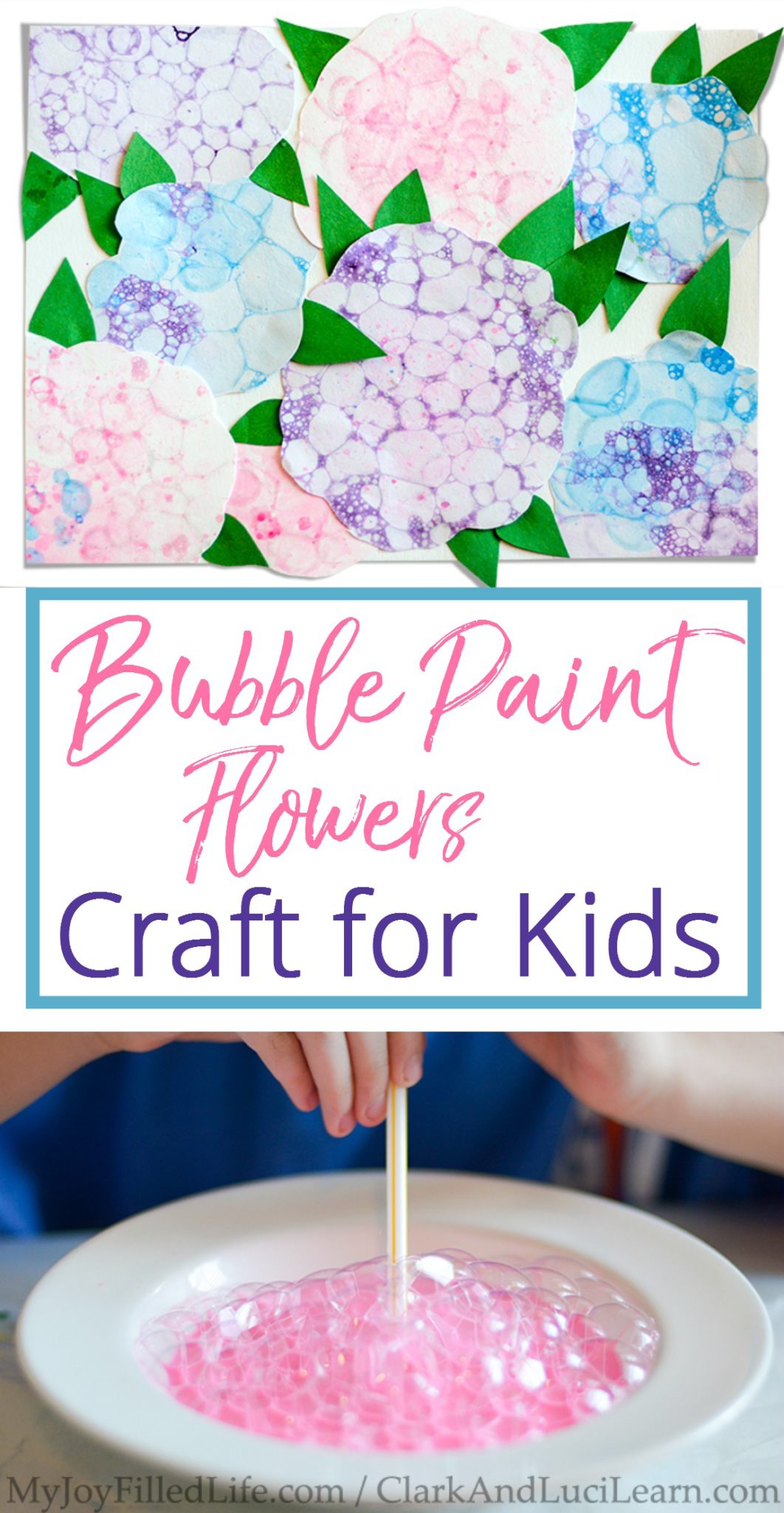 Bubble Paint Flowers Craft for Kids
