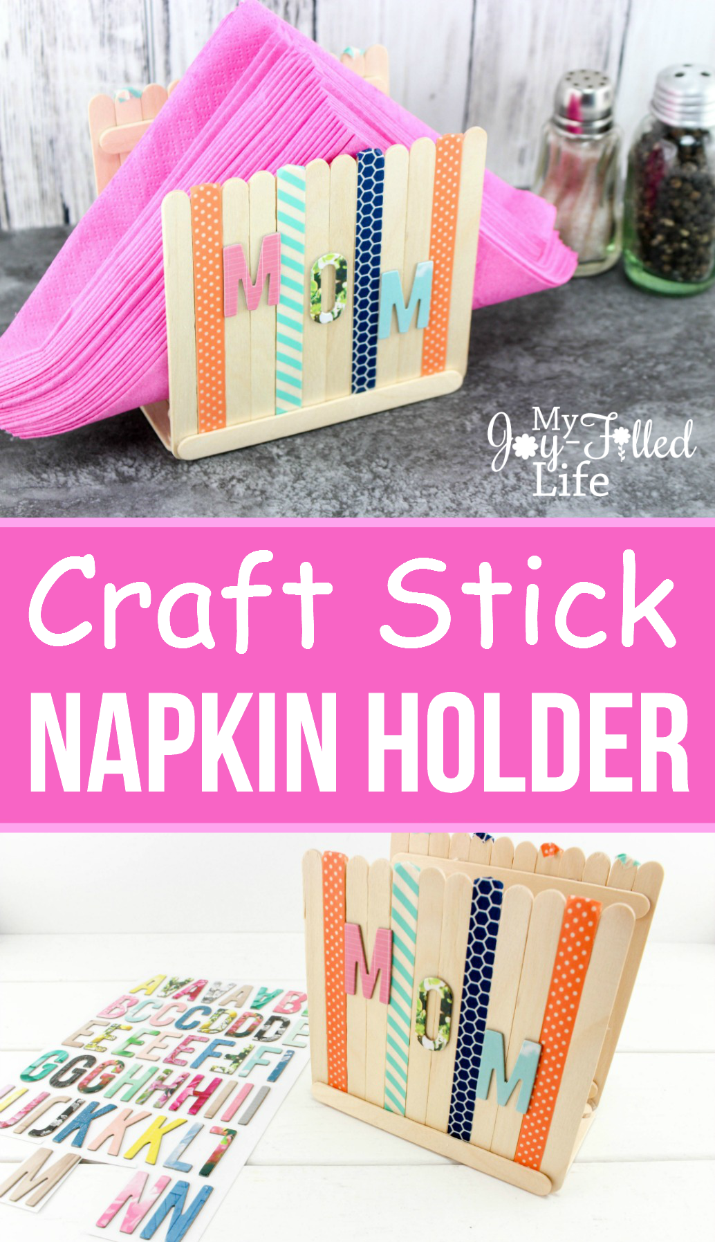 Craft Stick Napkin Holder - My Joy-Filled Life