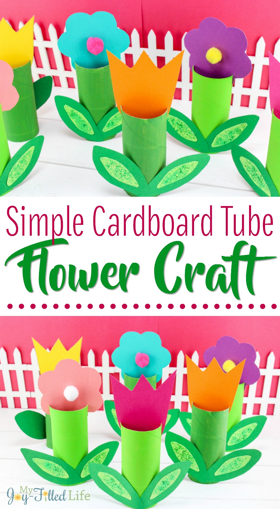 Simple Cardboard Tube Flower Craft