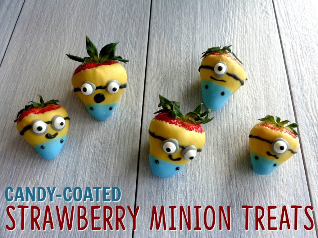 Candy-Coated Strawberry Minion Treats