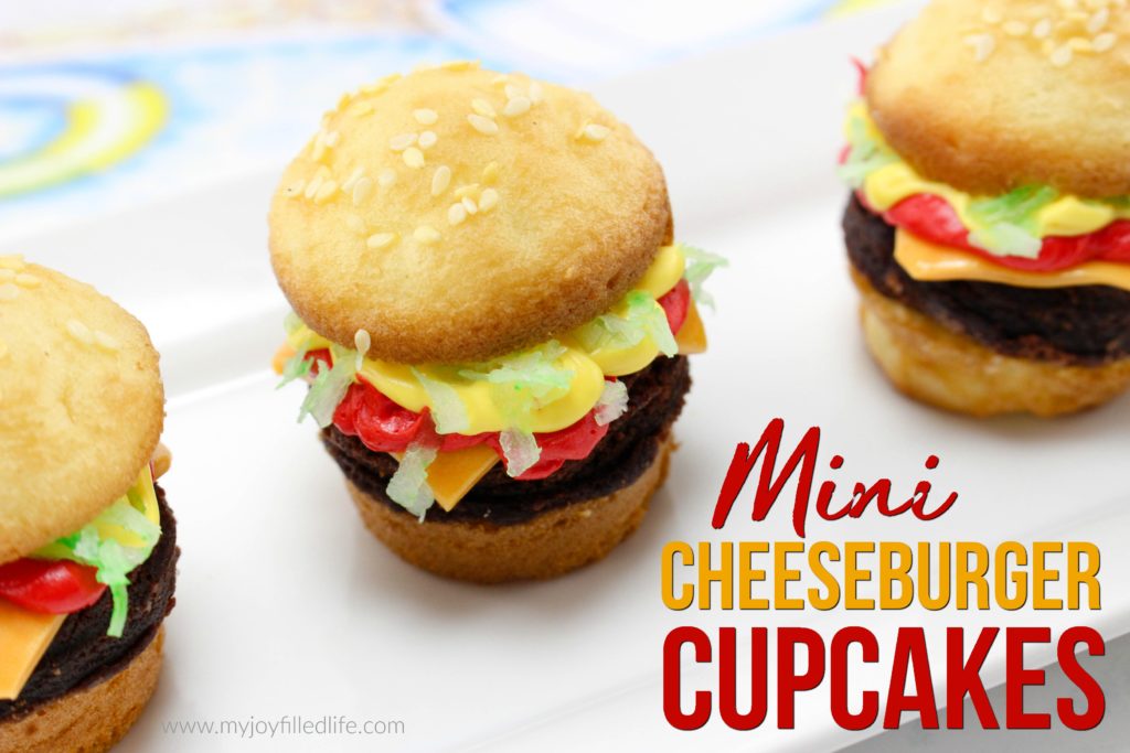 Mini Cheeseburger Cupcakes are the perfect treat for your next picnic or BBQ - easy to make, super cute, and yummy!