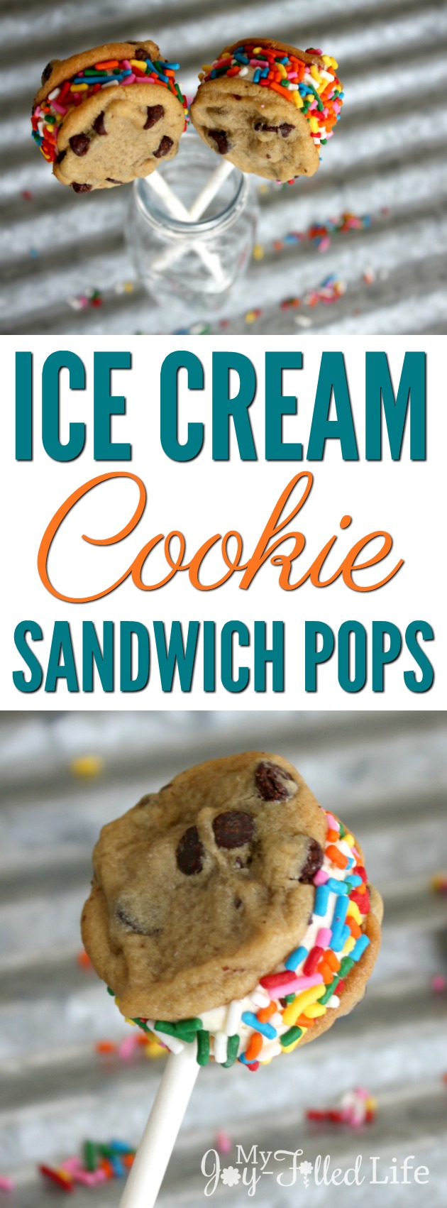 Ice Cream Cookie Sandwich Pops