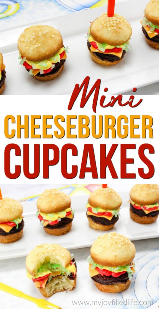 Mini Cheeseburger Cupcakes are the perfect treat for your next picnic or BBQ - easy to make, super cute, and yummy!