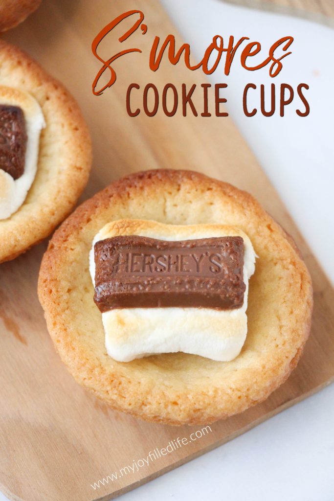 S'mores Cookie Cups are a great way to enjoy the taste of your favorite campfire treat, but without the campfire. 