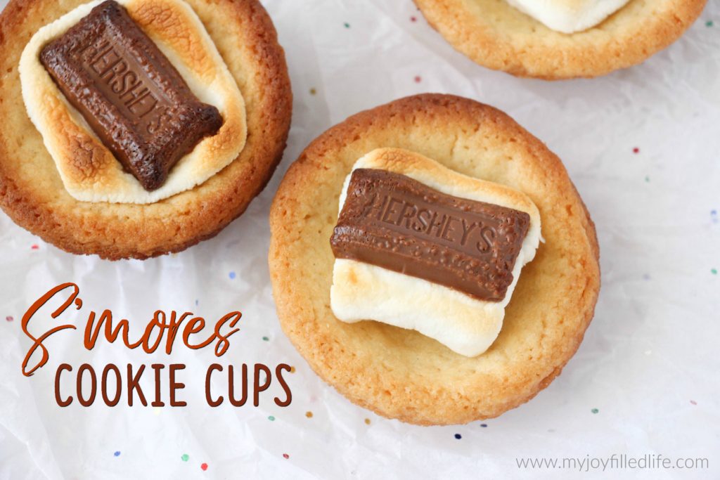 S'mores Cookie Cups are a great way to enjoy the taste of your favorite campfire treat, but without the campfire. 