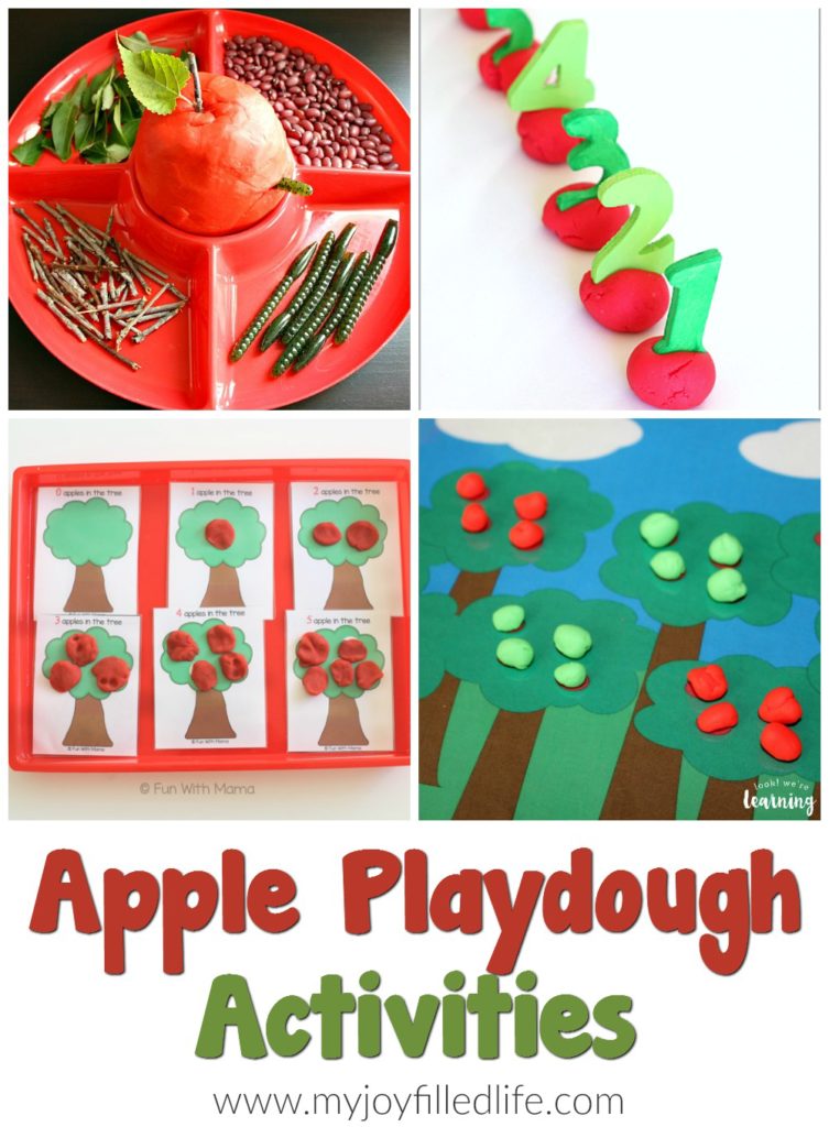 Apple Playdough Activities