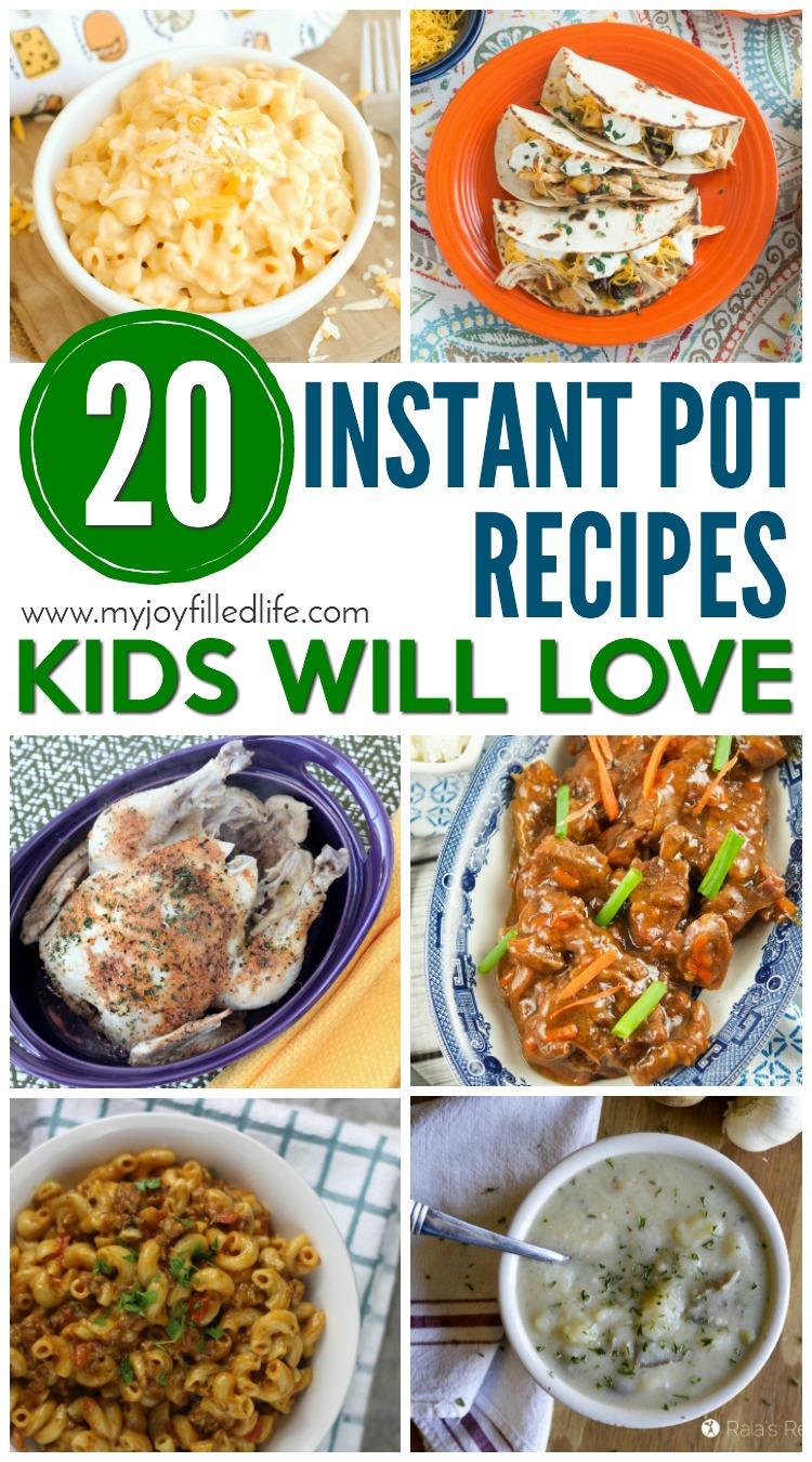 Instant Pot Recipes Kids Will Love - If you have kids and an instant pot, these are recipes you'll want to try!