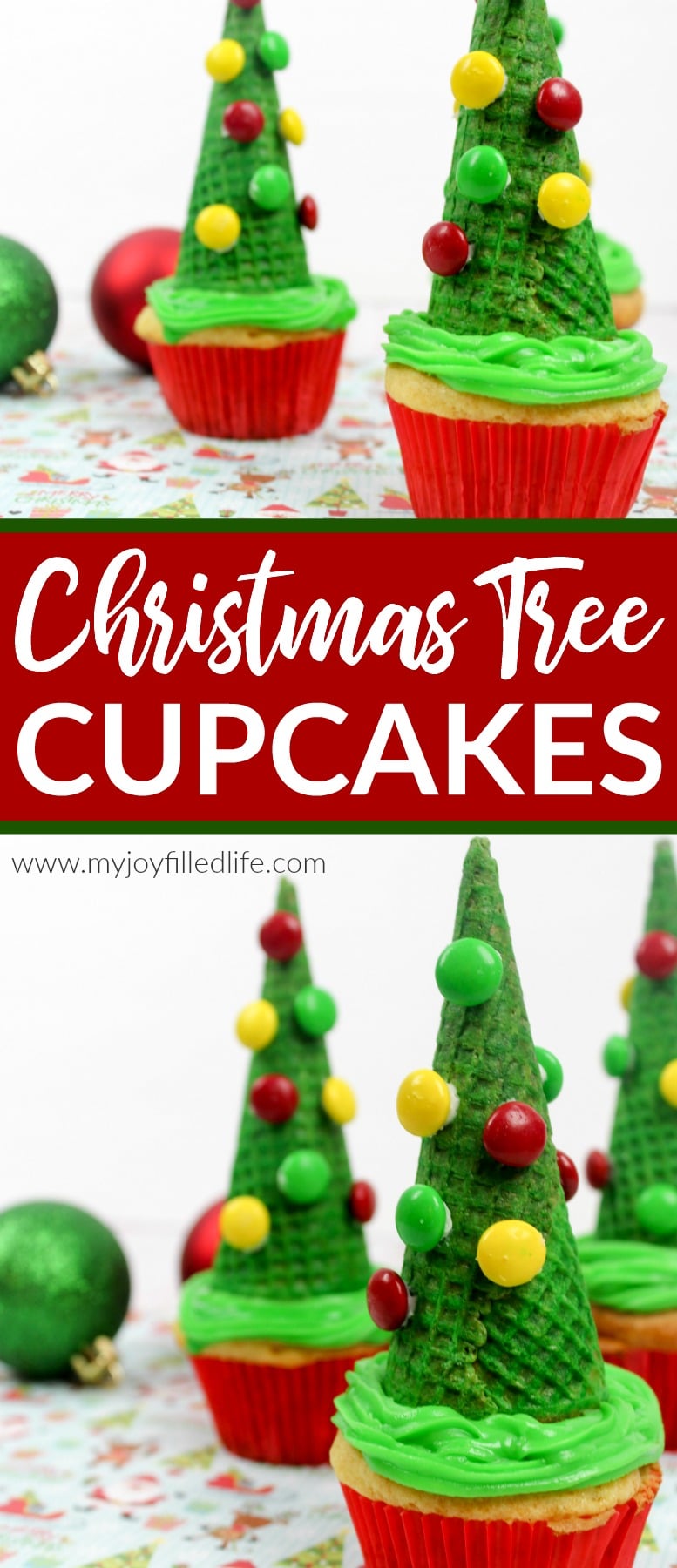 A fun and easy to make Christmas treat that will impress your guests - Christmas Tree Cupcakes
