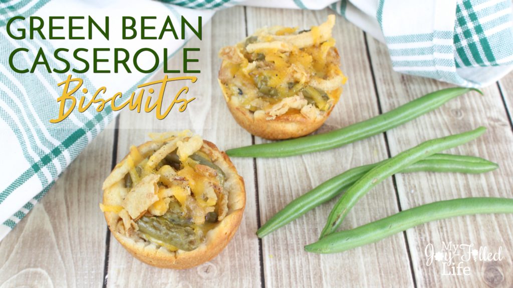 Green Bean Casserole Biscuits - a fun twist on the classic Thanksgiving dish!