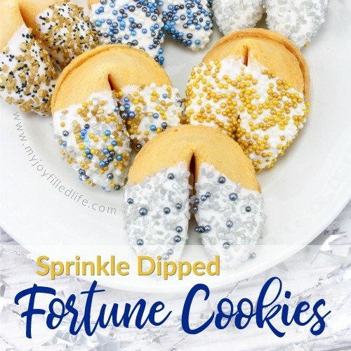 Sprinkle Dipped Fortune Cookies