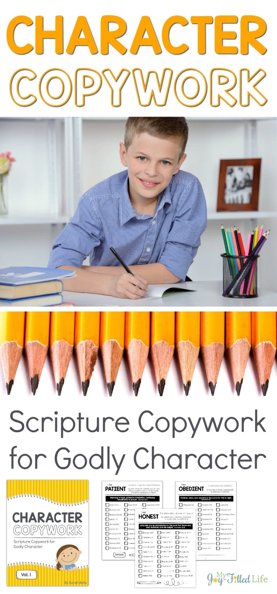 Scripture copywork to help instill Godly character in children. #copywork #scriptures #Christianliving #homeschool