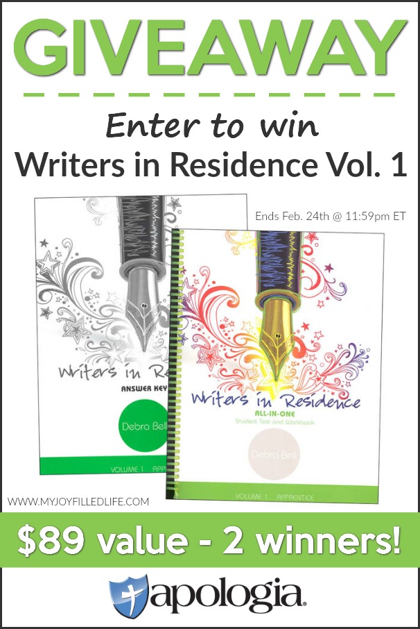 Enter to win Writers in Residence Vol. 1 set - $89 value - 2 winners! Ends Feb. 24th