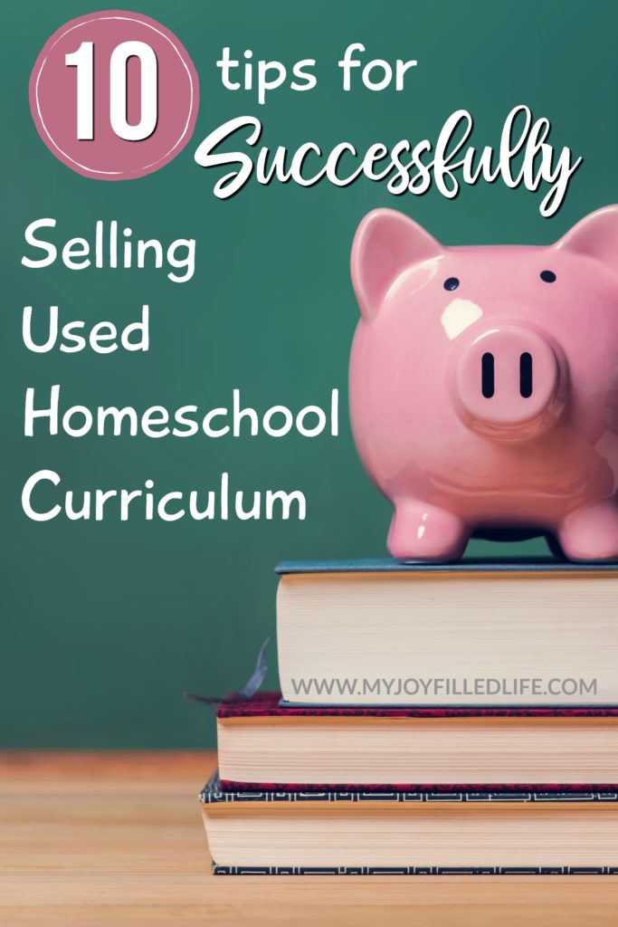 If your homeschool shelves are out of control and you are needing to purge your curriculum, here are some great tips for successfully selling used homeschool curriculum and making a few extra bucks! #homeschool #thriftyhomeschool