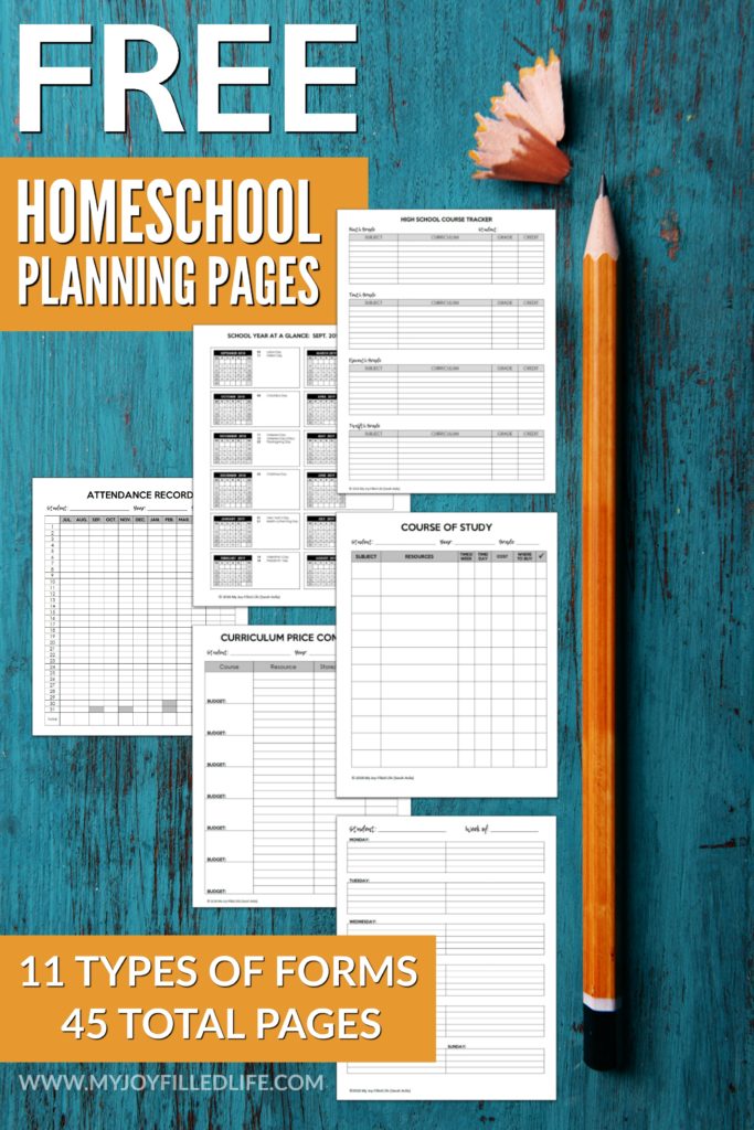 FREE Homeschool Planning Pages for all your homeschooling planning needs! #freeprintable #homeschoolfreebie #homeschool #homeschoolplanning