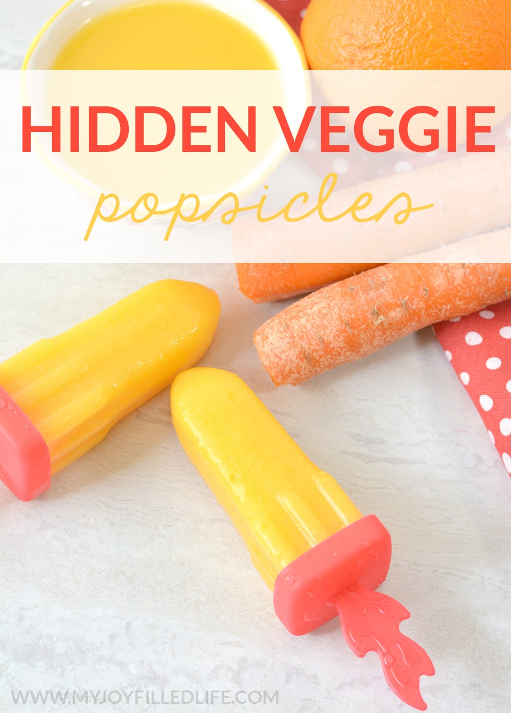 This popsicle recipe is the perfect summer treat for picky eaters! Your kids will love cooling down with these hidden veggie popsicles this summer! #popsicles #frozentreat #hiddenveggies #veggiepopsicles #homemadepopsicles