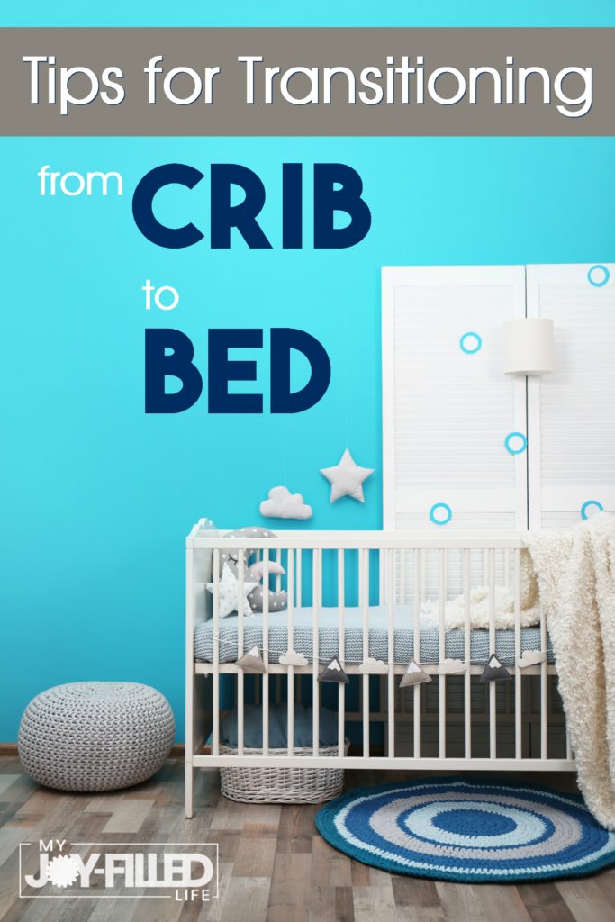 Going from the crib to the bed is a big transition for kids. Here are five tips to help make transitioning from crib to bed go a little smoother for everyone. #toddler #parentingtips