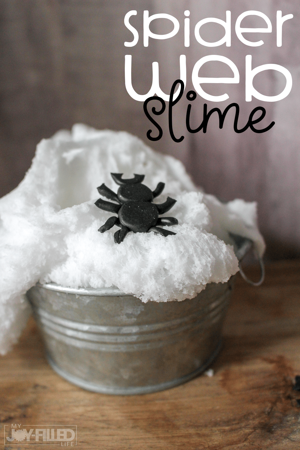 This spider web slime is a MUST TRY any time your kids are learning about spiders, doing a spider unit study, or reading a spider themed book for story time. #slime #spiders 