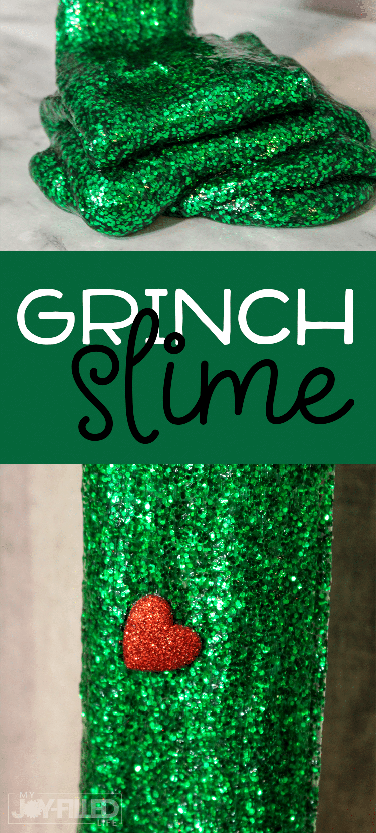 Kids will have a BLAST with this Grinch slime. It's the perfect slime recipe and super easy to make! #slime #thegrinch #grinch #grinchslime #christmas