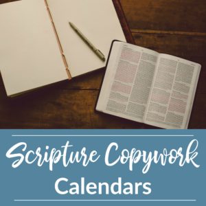 Monthly Scripture Copywork