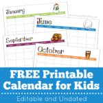 Printable Calendar - Editable & Undated - My Joy-Filled Life