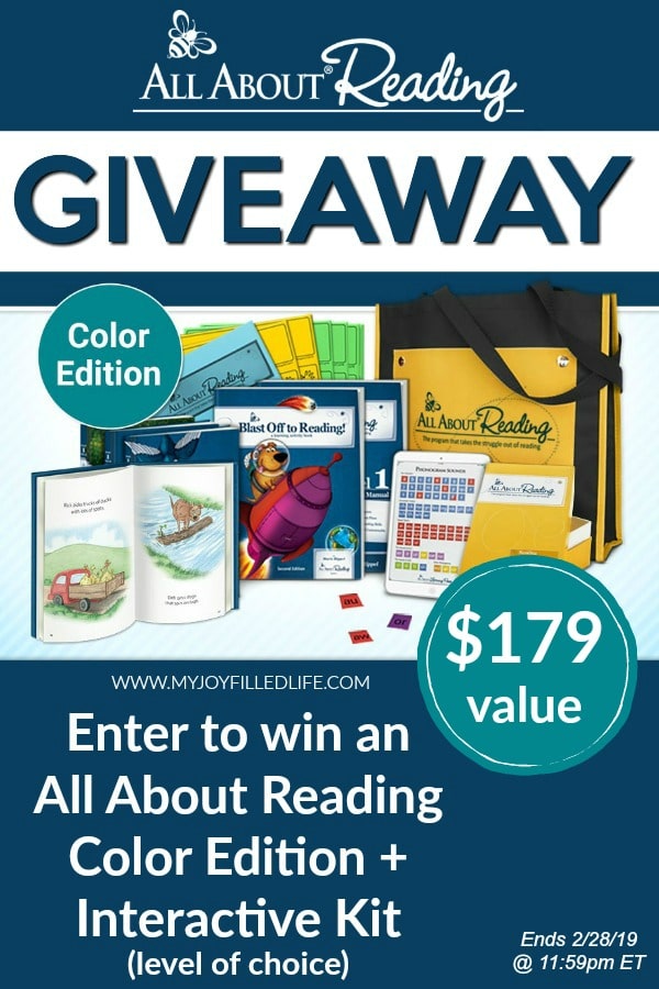Enter to win an All About Reading Color Edition + Interactive Kit! Ends 2/28/19 #homeschoolgiveaway #homeschoolmath #homeschool