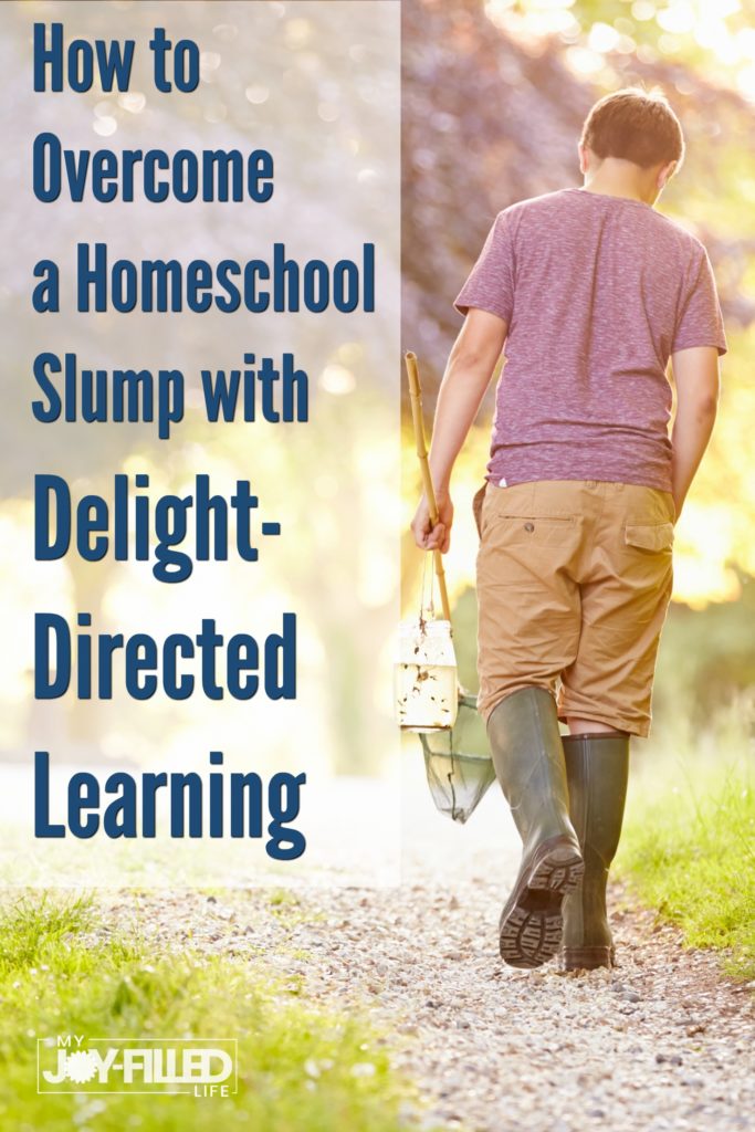 If you are in a homeschooling slump, delight-directed learning may be just what you and your homeschool needs! #homeschooling #interestledlearning #delightdirectedlearning