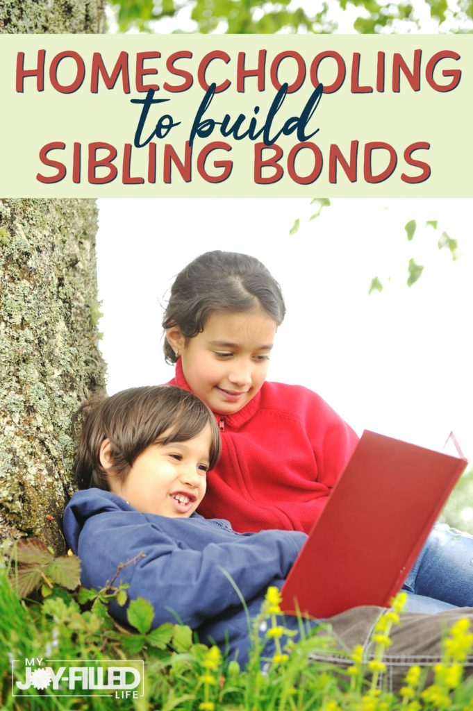 Homeschooling allows parents to help build sibling bonds and foster relationships within their children that will last a lifetime. #homeschooling #homeschoollife #helpforthehomeschoolmom #siblings