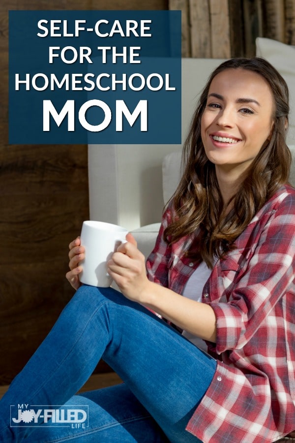 Self-care for the homeschool mom is important. Here are 12 things you can do to start taking care of YOU, and be a happier, healthier mom. #homeschoolmom #selfcare #helpforthehomeschoolmom #homeschoollife #homeschoolencouragement
