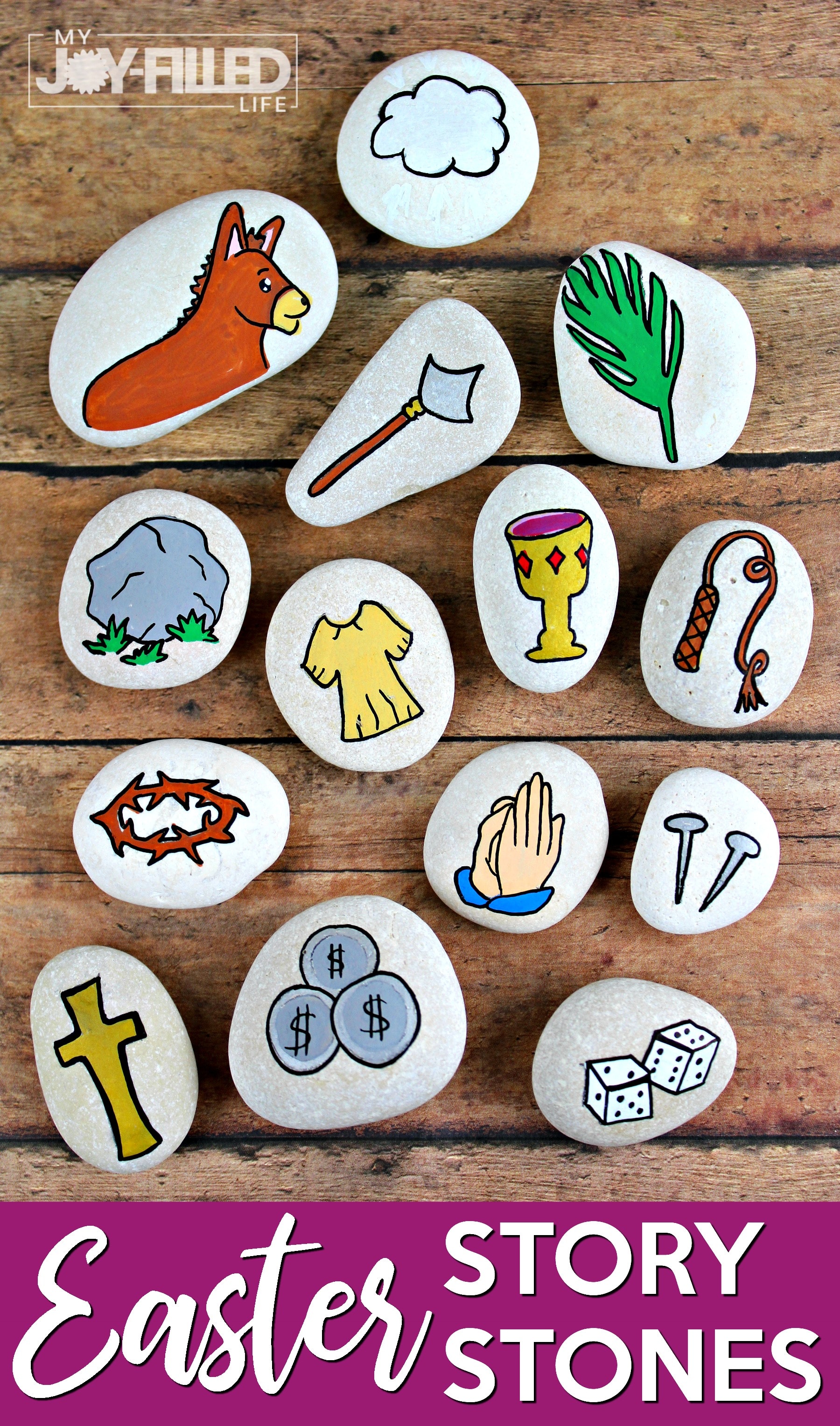 Easter Story Stones Pin 1 My JoyFilled Life
