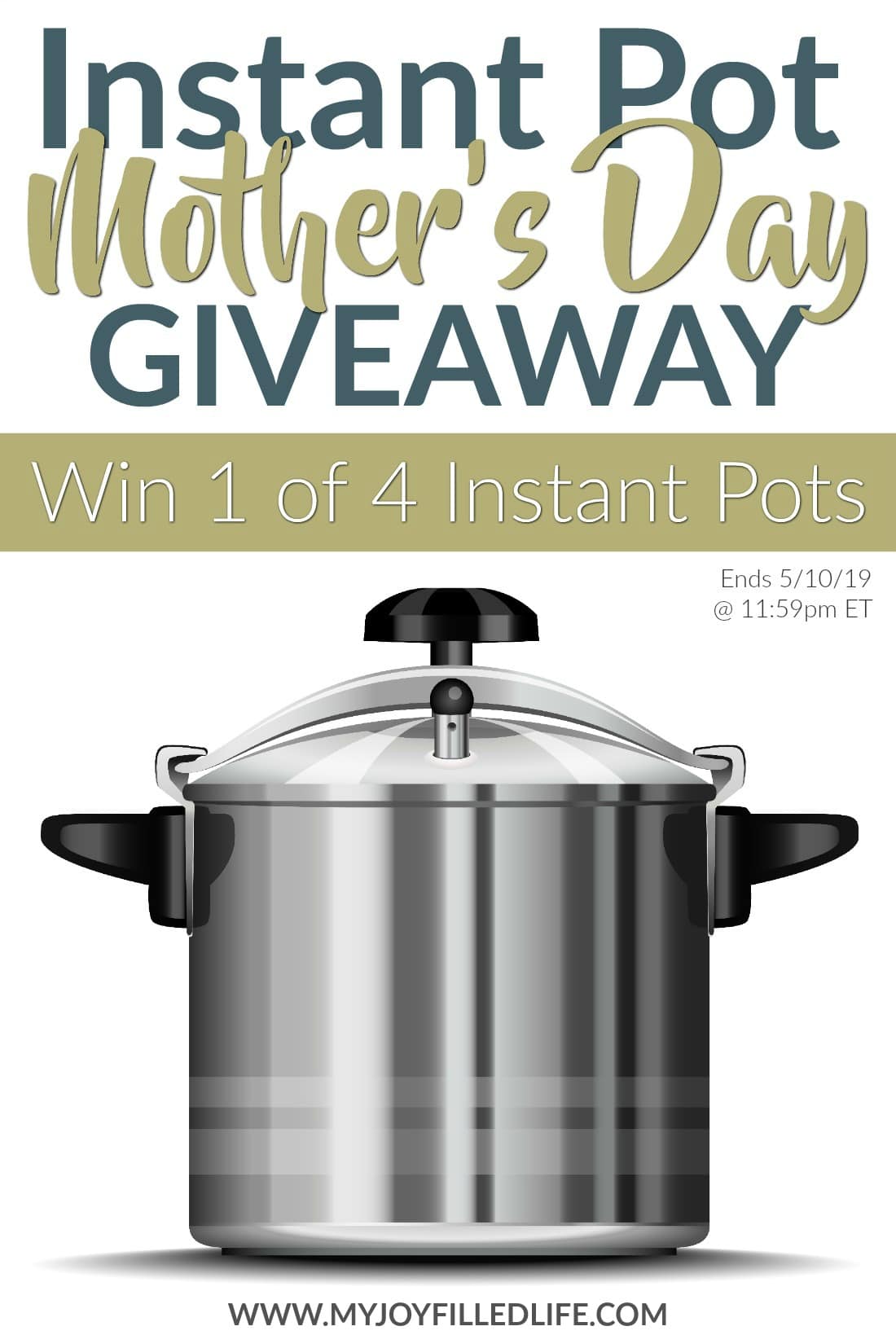 Enter to win one of four Instant Pots for Mother's Day! #InstantPot #Giveaway #instantpotgiveaway