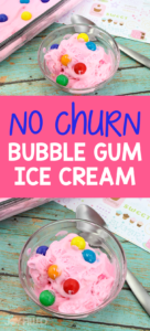 No-Churn Bubble Gum Ice Cream