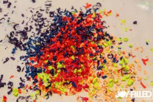 crayon shavings