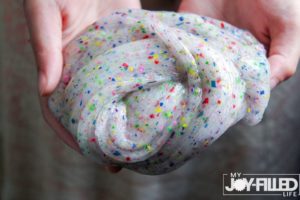 holding the crayon slime