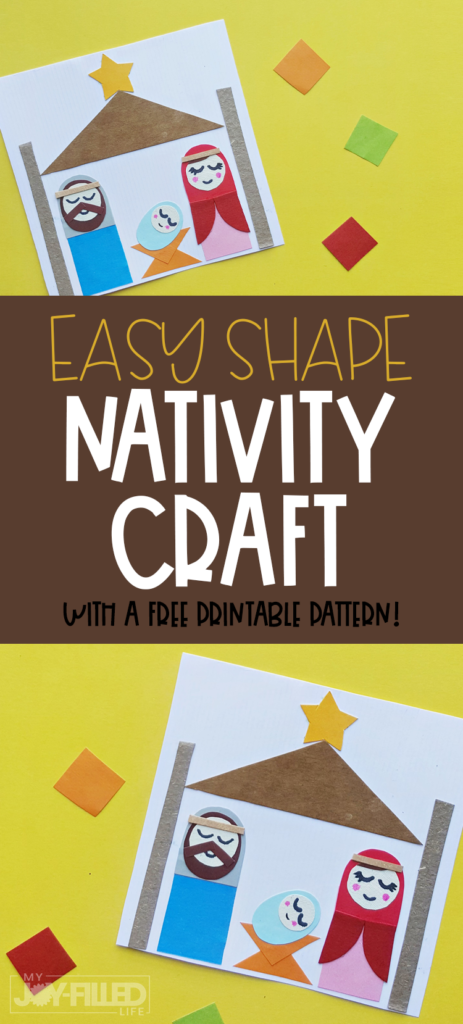 You and your kids will really enjoy putting together this nativity craft this Christmas season. Includes a free printable template. #nativitycraft #natiivty #christmascraft #christmas #kidcraft #jesusisthereason