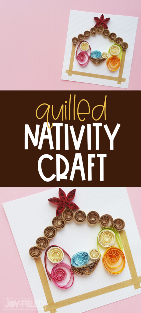 Kids of all ages will enjoy making this nativity art project. It makes a great Christmas decoration, a homemade gift, or turn it into a Christmas card.  #Christmascraft #Christmas #Nativityscene #Nativity #Nativitycraft #kidcraft