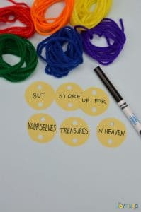 If you want to focus on the real treasures this year with your kids, rather than the ones you might find at the end of the rainbow we have the perfect treasures in heaven craft for you!