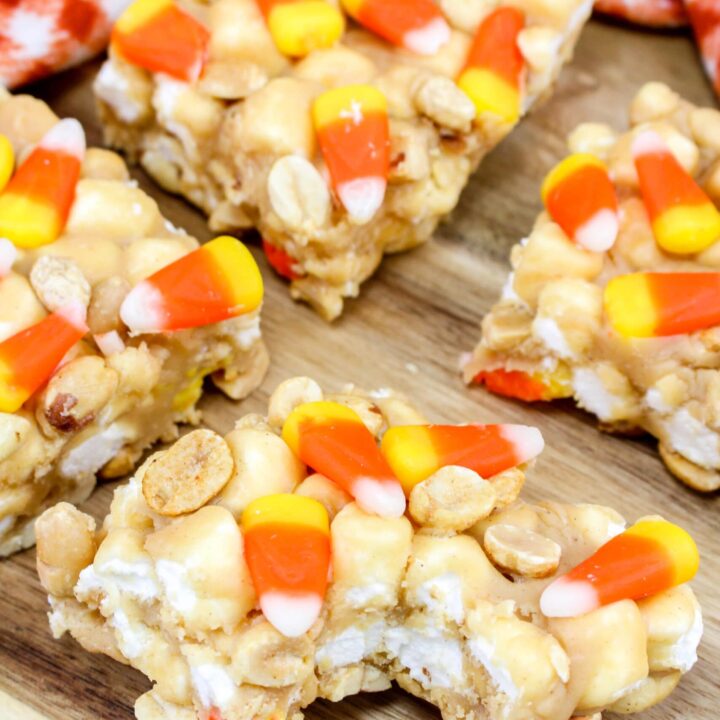 Candy Corn Peanut Bars