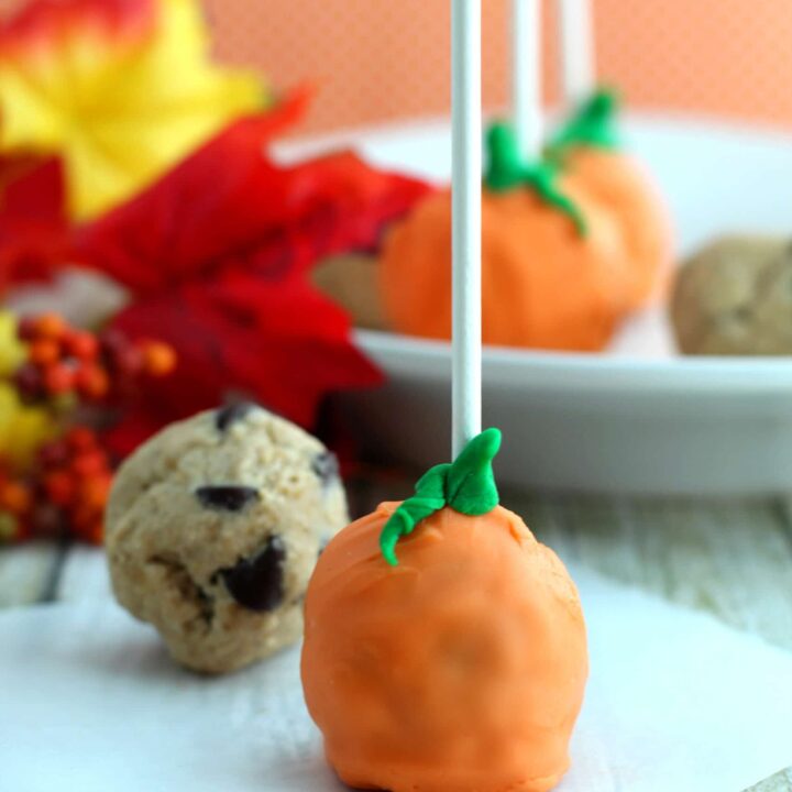 Cookie Dough Pumpkin Pops