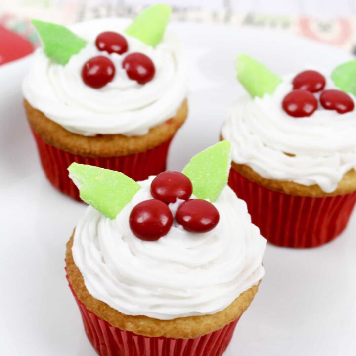 Mistletoe Cupcakes