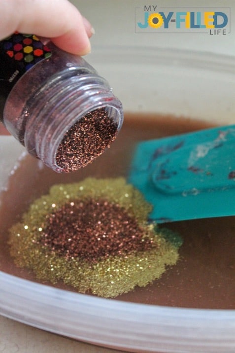 Brown Glitter for Gingerbread Homemade Slime Recipe copy