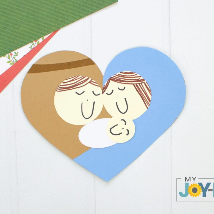 Heart Nativity Paper Craft