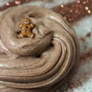 Holiday Homemade Slime with Gingerbread